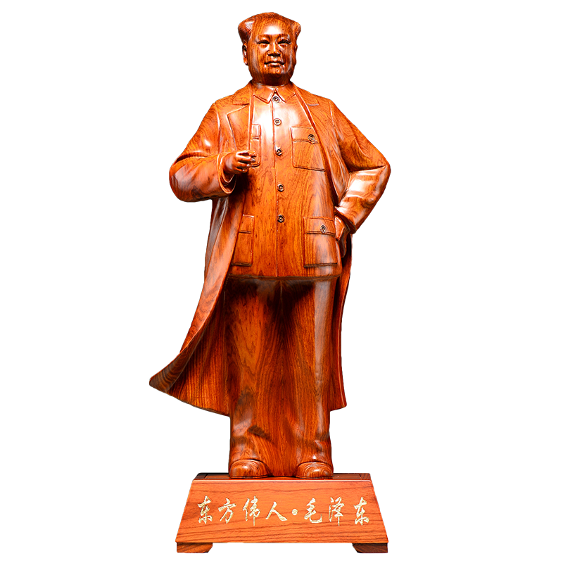 木雕摆件人物桌面办公室毛主席像