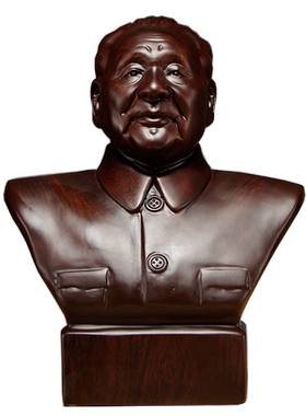 实木雕刻头像摆件客厅商务工艺品