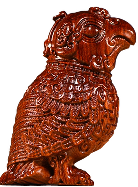 花梨木雕鹦鹉摆件实木雕刻鹦名神鹉工艺品红木家居玄关装饰送礼品