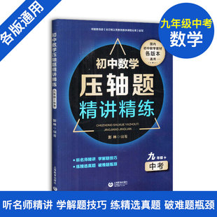 初中数学压轴题精讲精练 九年级+中考 9年级全一册 初三数学压轴题难题解题思路技巧专项训练 全国通用 上海教育出版社 中学教辅