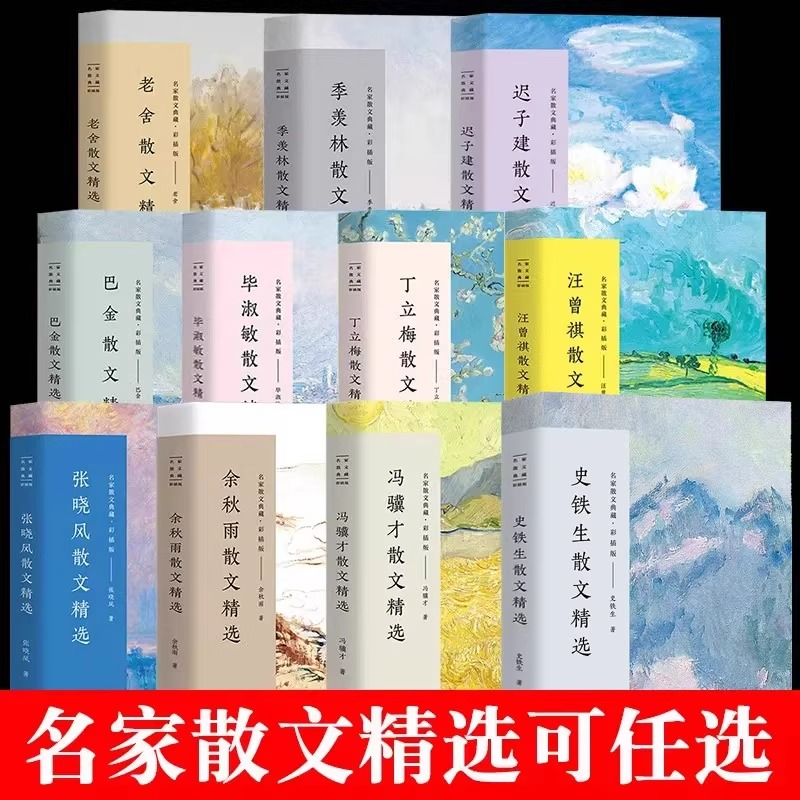 名家散文精选集彩插版 迟子建/丁立梅/史铁生/迟子建/林清玄/琦君/冰心/冯骥才/宗璞/余秋雨/汪曾祺/季羡林/毕淑敏/朱自清作品集