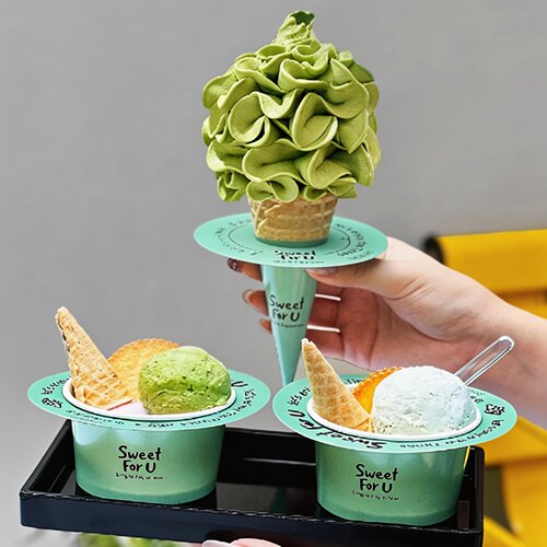 冰淇淋纸杯定制一次性雪糕试吃碗订制食品级gelato冰激凌纸碗定做