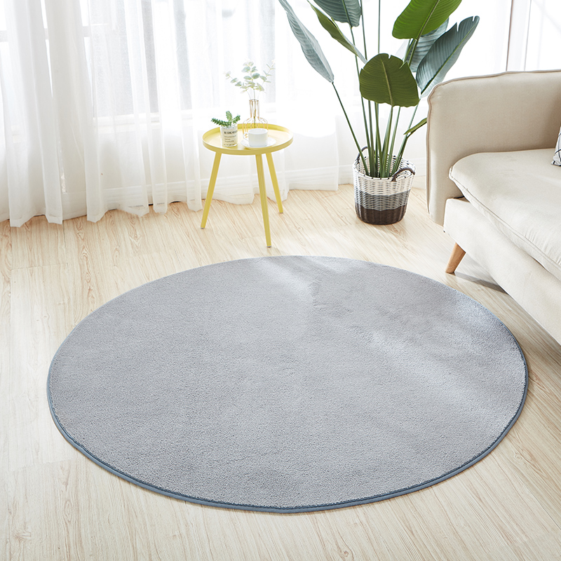 加厚短毛圆形地垫儿童房间电脑椅吊篮吊椅垫子幼儿园地毯圆形家用