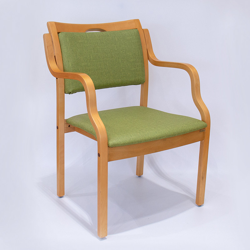 适老化靠背曲木椅养老餐椅定制