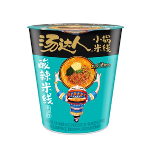 统一汤达人肥汁米线酸辣粉丝杯装方便速食粉丝宿舍夜宵12杯整箱