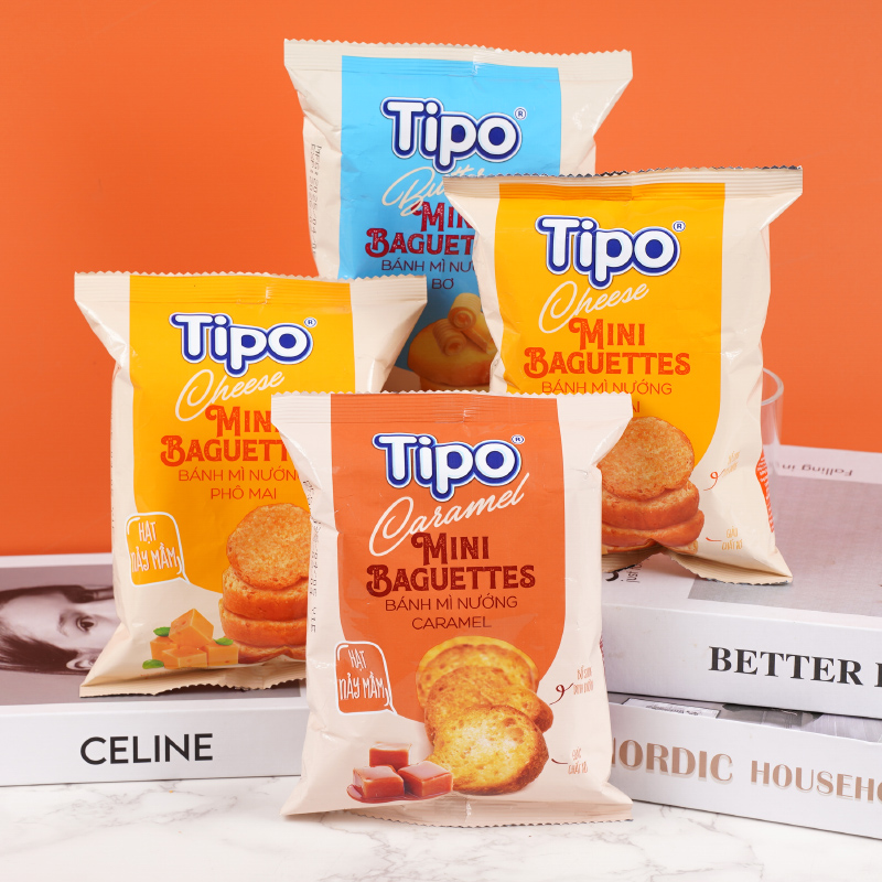 越南进口TIPO烤面包片芝士味焦糖
