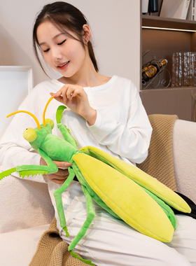 波比熊创意呆萌昆虫系列绿色螳螂背包螳螂双肩包学前包女生日礼物