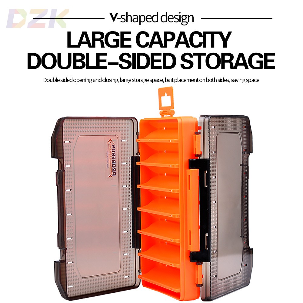 双层路亚盒手提PP渔具盒鱼饵假饵配件收纳盒米诺铅笔路亚饵塑料s7