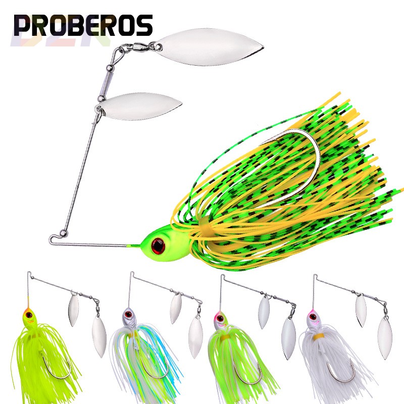 胡须佬路亚饵 10克 14克铅块流苏亮片防挂底路亚饵仿生饵跨境高s9