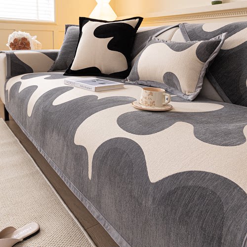 雪尼尔高端沙发垫防滑固定防猫爪