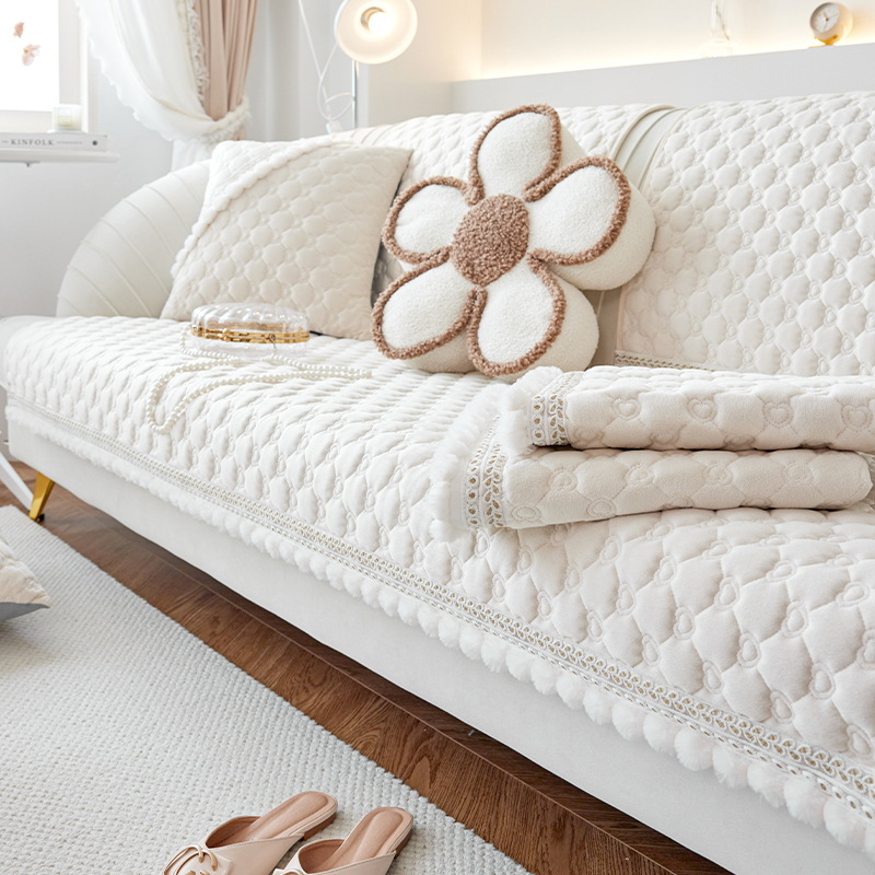 水晶绒沙发垫秋冬2024新款