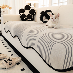 沙发垫冬季轻奢高级感四季通用真皮沙发专用垫秋冬款加厚防滑坐垫