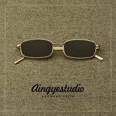 潮流偏光太阳镜开车网红个性 攀娘同款 复古墨镜男士 小框方形眼镜女