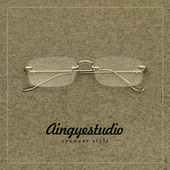 王一博同款 无边框眼镜男潮纯欲商务斯文素颜神器无框眼睛平光镜女