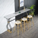 Nordic Light Luxury Marble Bar Table Homevation Living Room разбита с высоким содержанием на столовое железо, наклоненное на стенном винном столе и кресле