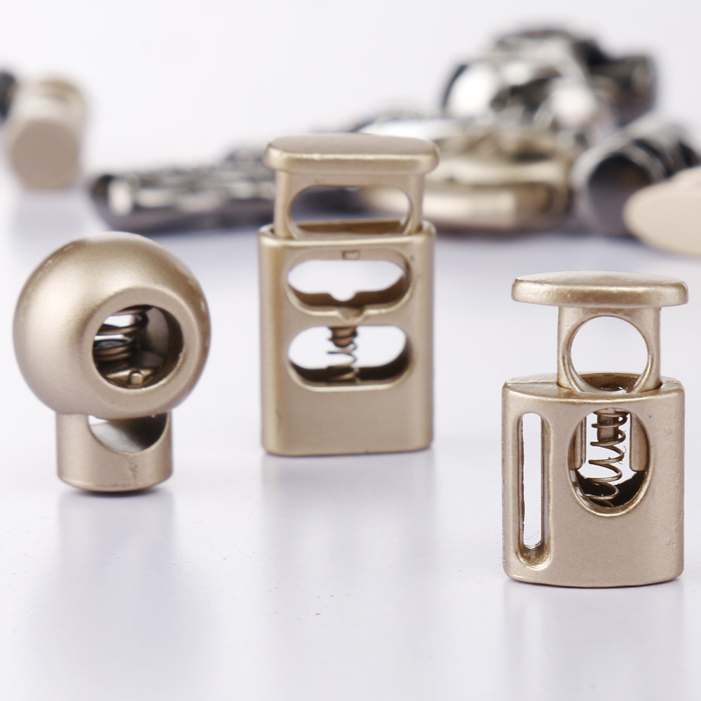 金属弹簧扣弹力扣卫衣帽子裤脚抽绳调节收腰扣子猪鼻黑白纽扣