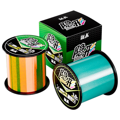 500米魔幻隐形变色斑点线鱼线主线子线台钓抛竿路亚海钓超强拉力