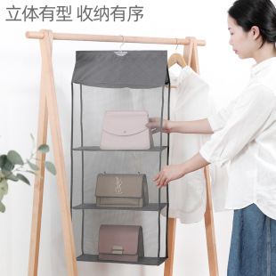 皮包防尘袋家用布艺透明储物架墙挂收纳 包包挂袋衣柜悬挂式