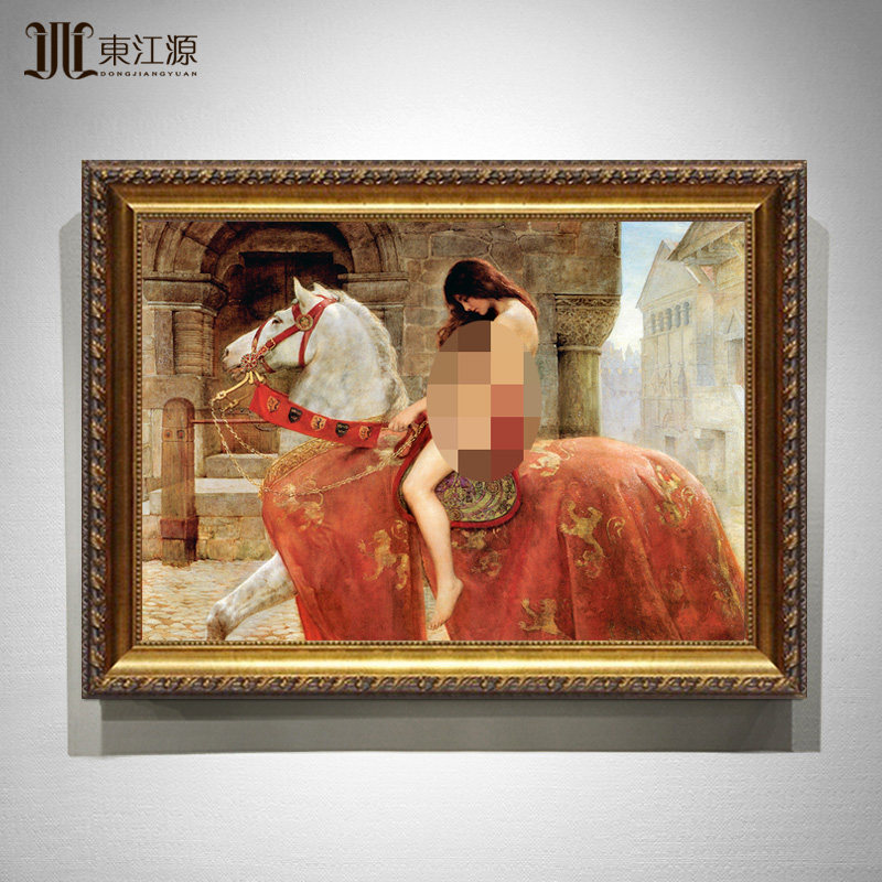 手绘玄关油画人物欧式床头卧室美式古典艺术挂画装饰画酒店别墅