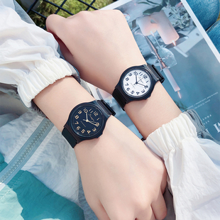 学霸静音考试专用手表男孩初高中小学生儿童女生指针式 防水石英表