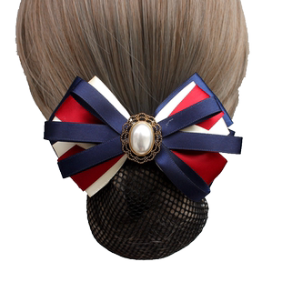 职业头花发网网兜盘发发夹女发圈头绳头花发饰护士银行工作弹簧夹