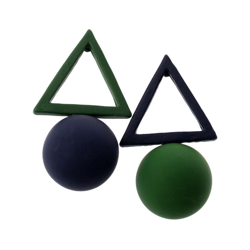 莫兰迪色系耳环女网红耳钉韩国气