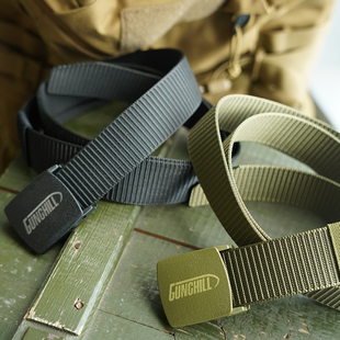 GUNCHILL军事风战术日常黑色男士 带 腰带简约休闲加厚轻便透气裤