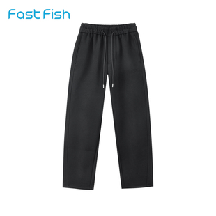 快鱼弯刀裤子男款2026新款春秋款直筒裤宽松休闲裤男士运动裤男