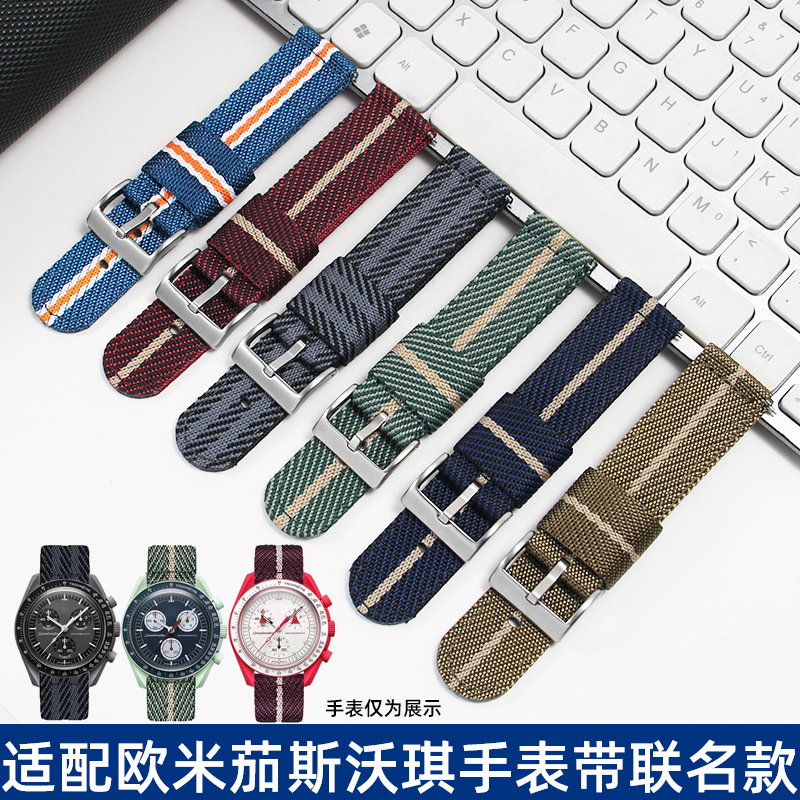 适配欧米茄斯沃琪手表带联名款