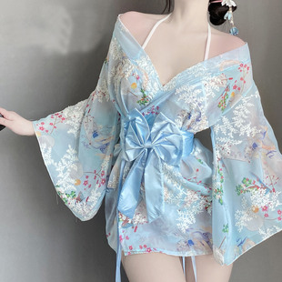 【倾诉温情】花间蝶梦日式和服性感日系家居睡衣可边