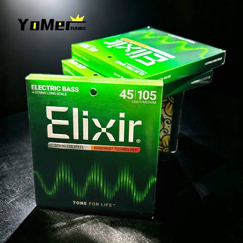 有木味儿elixir伊利克斯贝斯弦不锈镀镍钢四弦Bass电贝司琴弦套装
