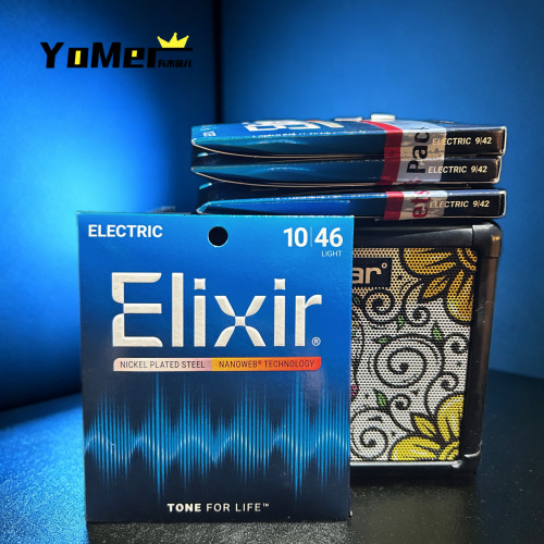 有木味儿 伊利克斯电吉他弦覆膜一套6根Elixir防锈19002/12002/52
