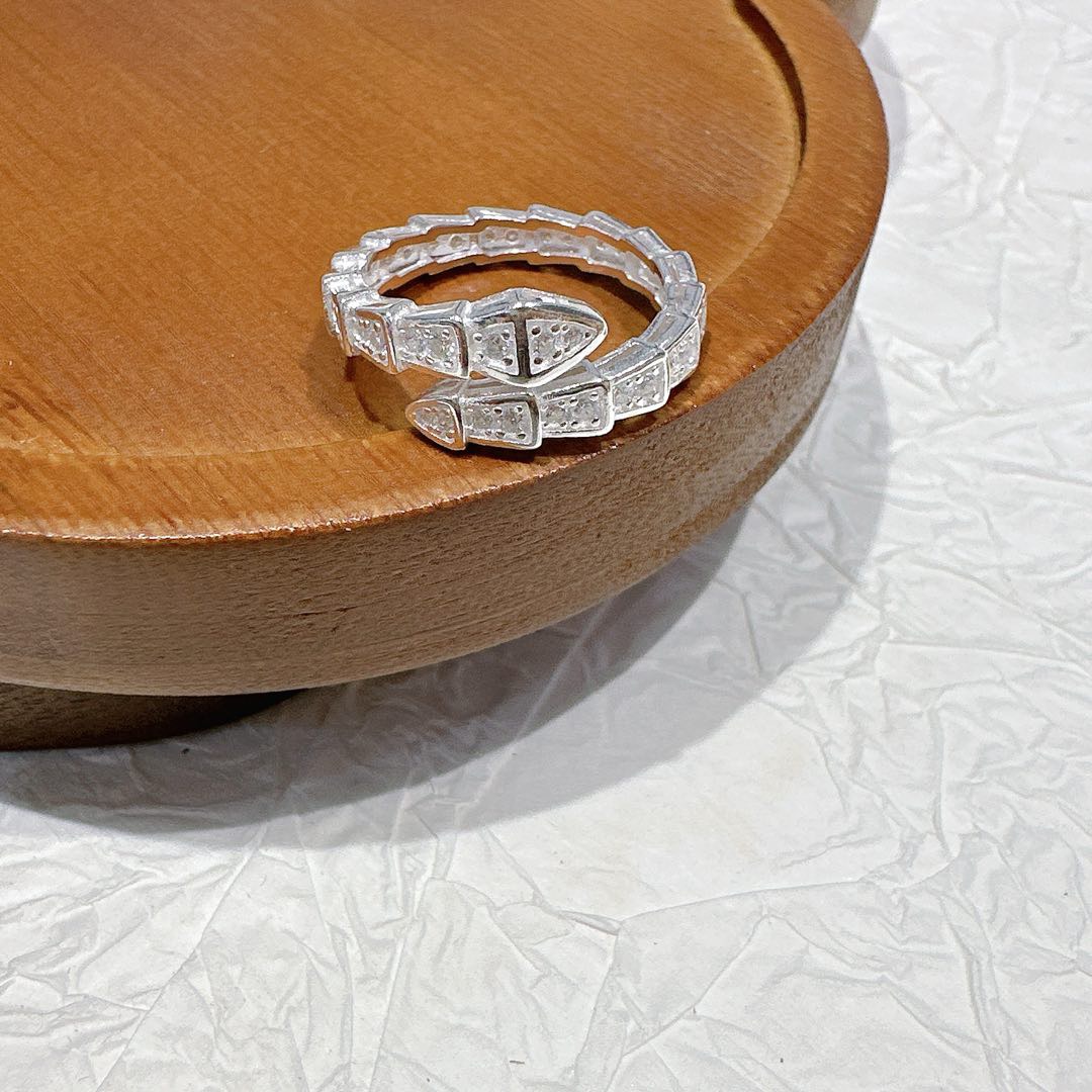 足银990纯银蛇形戒指女小众设计感高级轻奢气质开口可调节送女友