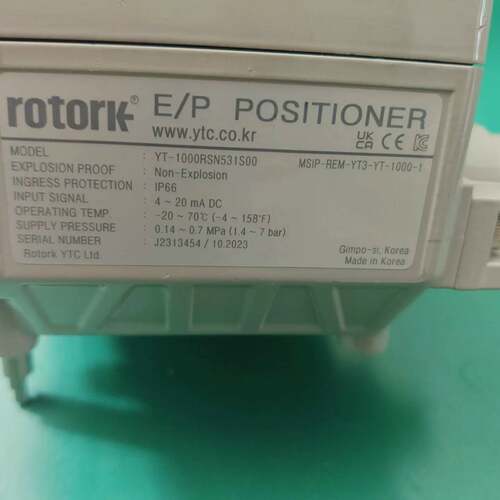 议价rotork YT-1000RSN531S00阀门定位器可维修