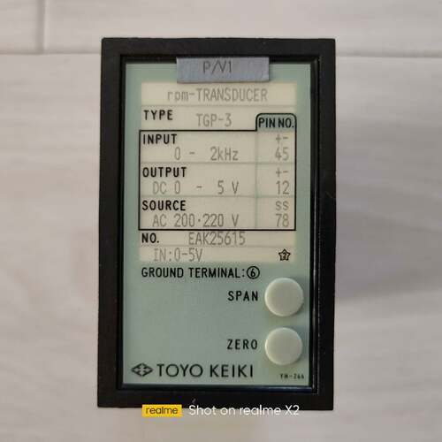 议价特种频率模块TGP-3rpm-TRANSDUCER可维修