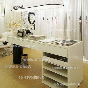 服装店中岛柜窗帘店展示台柜台女装台中岛桌流水店饰品店展示柜子