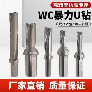 数控U钻暴力钻2倍径CNC车床加工一体WC刀片深孔平底喷水快速钻头