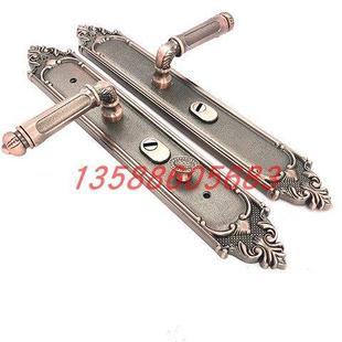 防盗门拉手别墅门手柄门把手锌合金红古铜大门锁把手入户门面板锁