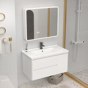 化妆室蜂窝铝浴室柜组合陶瓷一体包安装洗脸盆柜洗手池抽屉洗漱台