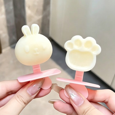 小兔子迷你雪糕模具家用冰淇淋冰格硅胶自制冰糕棍模具食品级冰盒