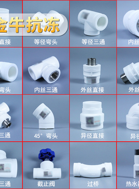 上海金牛46分20 25PPR水管管件配件管材热熔暖气热水器活接头阀门
