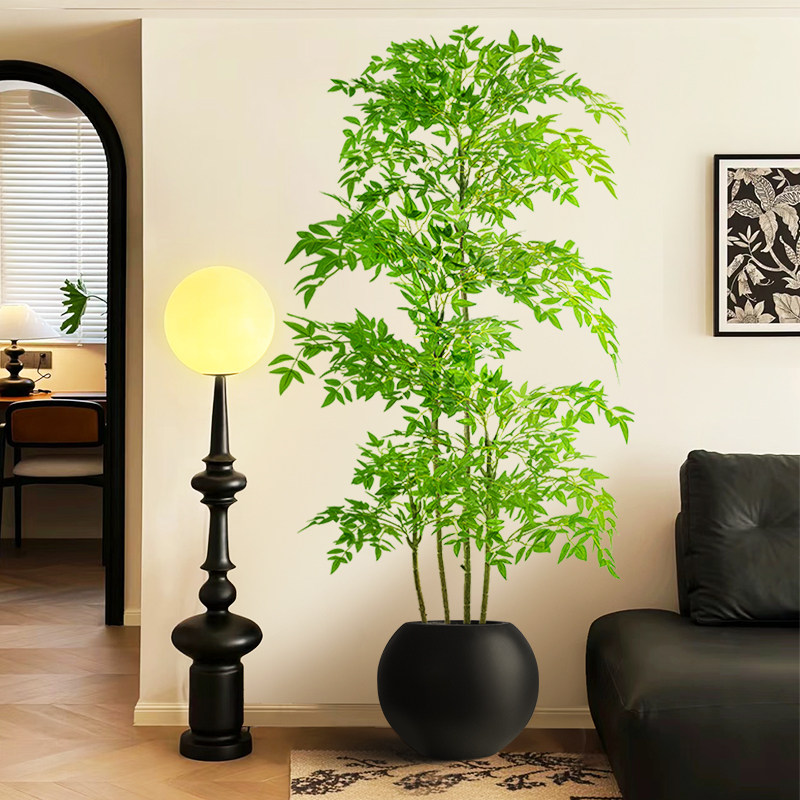 大型客厅落地摆件高端装饰品室内沙发旁假植物盆栽南天竹仿真绿植,家居饰品,仿真植物盆景,淘宝优惠券,粉丝福利购,淘宝优惠卷