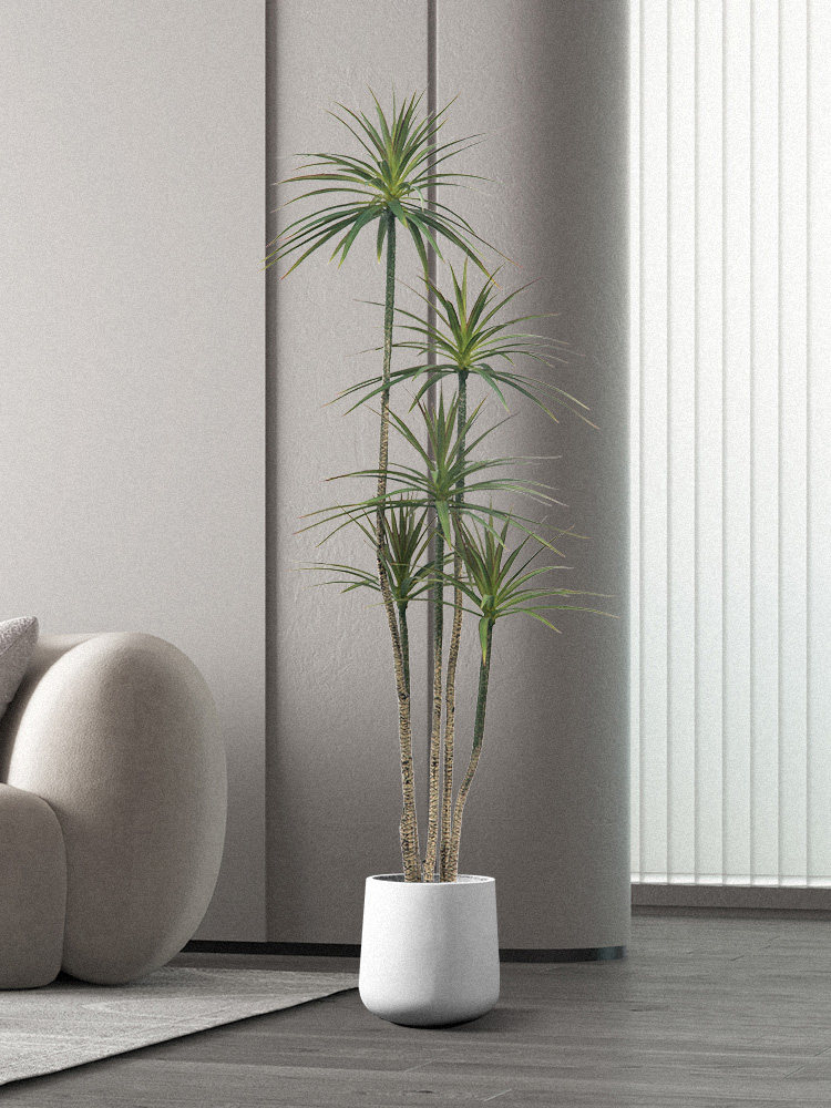 龙血树模拟绿色植物盆栽大型彷生假绿色植物装饰树室内客厅千年木