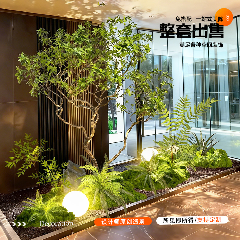 精品马醉木绿植造景橱窗植物榕树