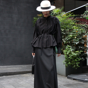 御姐穿搭套装 BANGUAN半罐女装 原创衬衫 秋季 洋气裙子两件套 时尚