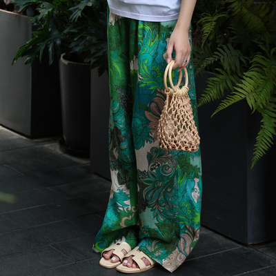 苎麻宽松休闲裤子女款夏季直筒裤