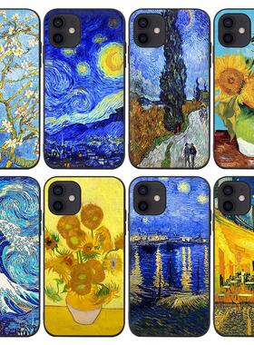 适用iPhone15手机壳苹果14plus梵高艺术油画13promax软12miniart VanGogh case小米vivo华为oppo