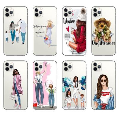 苹果15创意女郎11透明适用苹果14Promax保护套13全包防摔软壳12孩phonecase