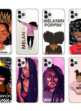 Iphone15非洲女郎适用苹果14 Pro max保护套 XR12全包软壳11潮女13blackgils phonecase
