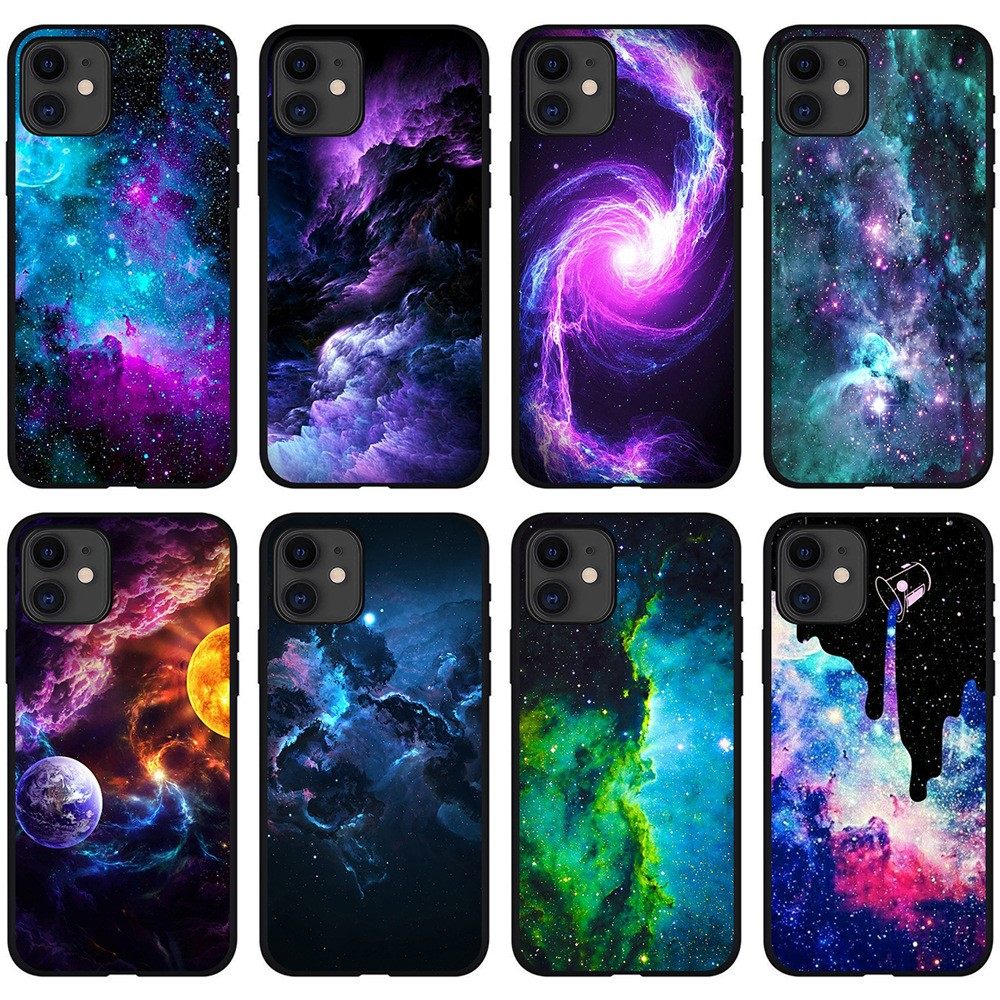 适用iphone13宇宙星空x/xr星星手机壳universe planet phone case